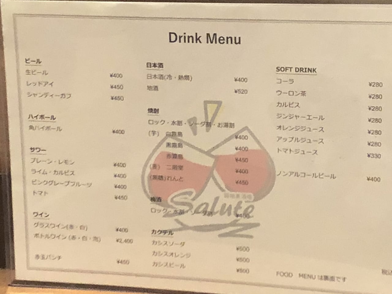 路地裏酒場サルーテ